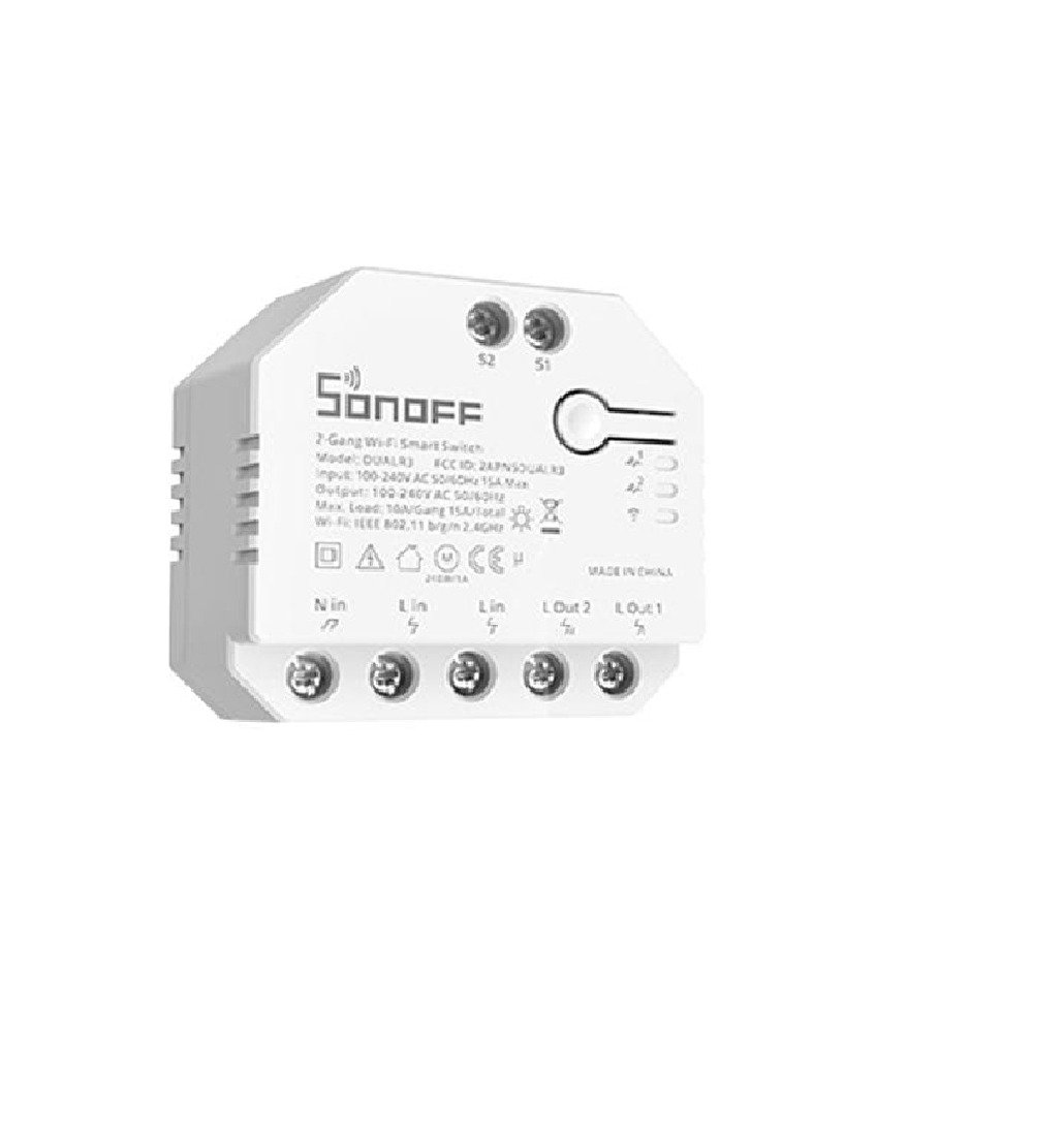 Sonoff Dual R3 2 Channels Smart Home WiFi Mobile Remote Siri Voice Control On Off Switch