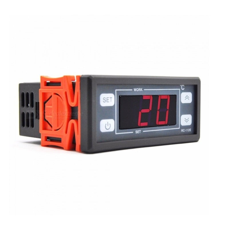 RC-112E 24V 10A Digital LCD Thermostat Regulator Temperature Controller with 2M Probe Cable