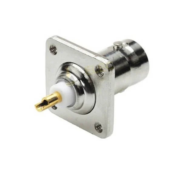 Flange Mount BNC Connector 4 Hole Female Connector Solder Type