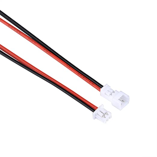 1.25 mm JST 2 Pin Micro Electrical Male and Female Connector Plug with Wire (20 pairs)