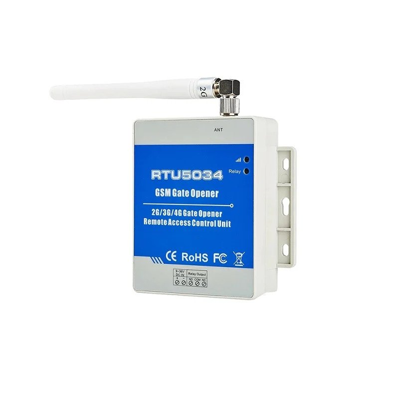 RTU5034 2G GSM Gate, Opener Access Relay Switch, Remote Control by Free Call, Home Alarm System Security, for Automatic Door Opener