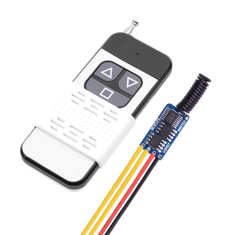 Up Down Stop Forward Reverse Wireless Mini Motor Remote Switch Controller DC 12V