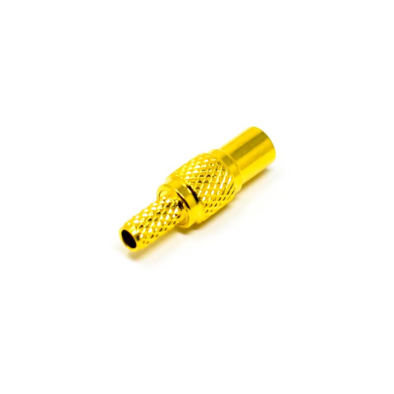 MMCX Coaxial Connector Male Straight Gold Plated Crimp Type