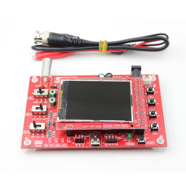 DSO138 2.4″ TFT Handheld Pocket-size Digital Oscilloscope Kit DIY Parts Electronic Learning Set Soldered