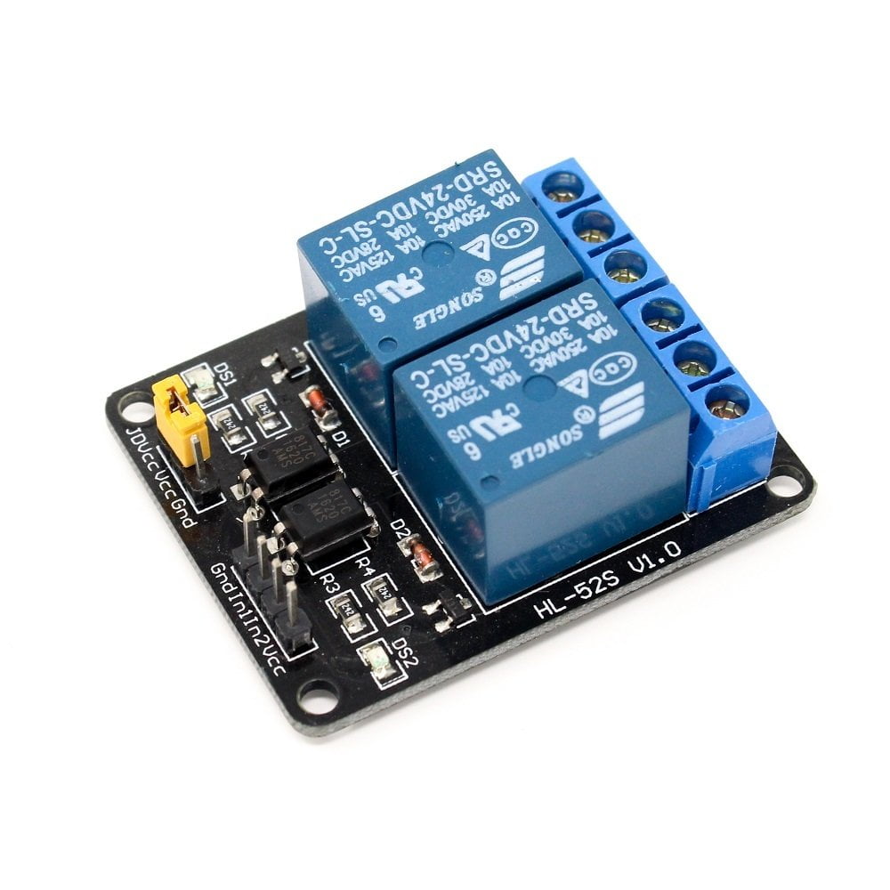 24V Dual Channel Relay Module (with Light Coupling)