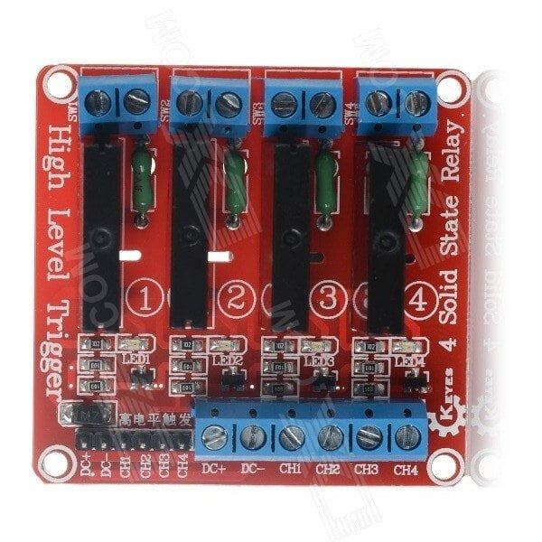 5V 4 Channel SSR G3MB-202P Solid State Relay Module 240V 2A Output with Resistive Fuse – Good Quality