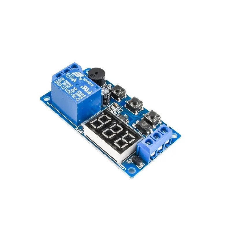 6-20V 1-Channel Power Relay Module with Adjustable Timing Cycle