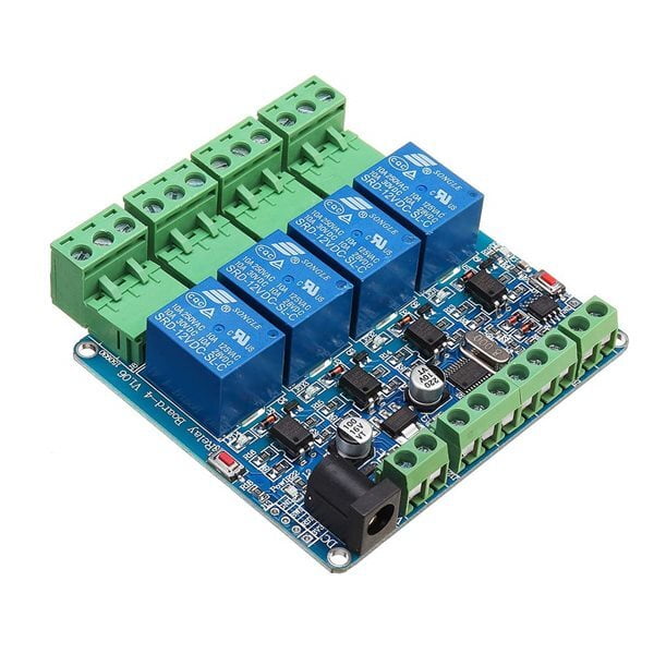 12V Modbus RTU 4, Channels Relay Module Optocoupler RS485 MCU for Arduino