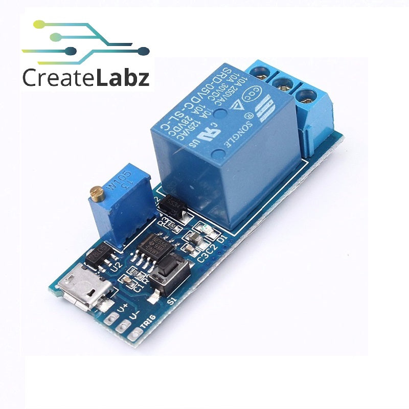Timer Delay Relay Module 5V-30V Micro-USB
