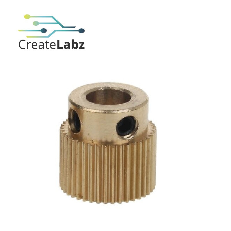 MK8 Brass Gear Wheel, Reducer/Extender 40-teeth / 26-teeth