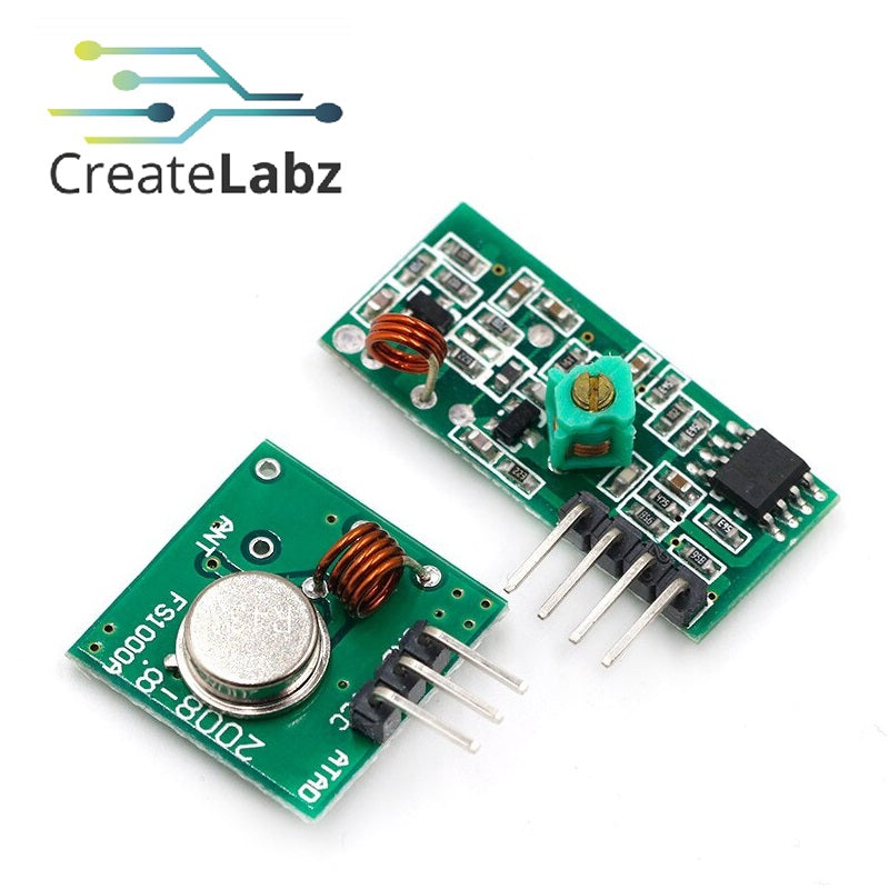 433Mhz RF Transmitter and Receiver pair module, 20-200m range