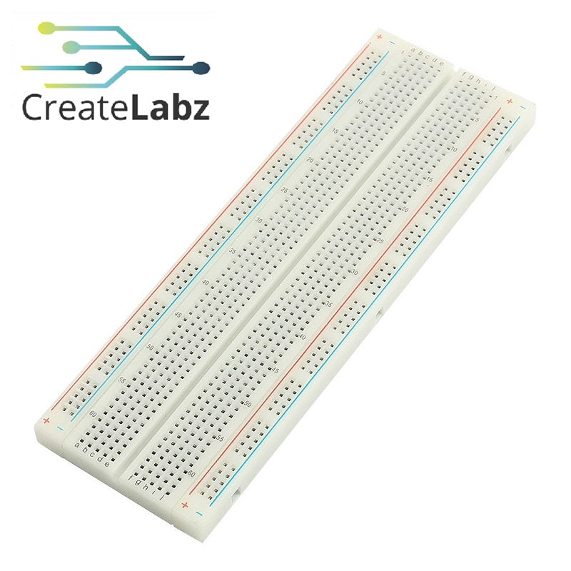 Breadboard Self-Adhesive white, 830 Tie points 16.5x5.5x1cm