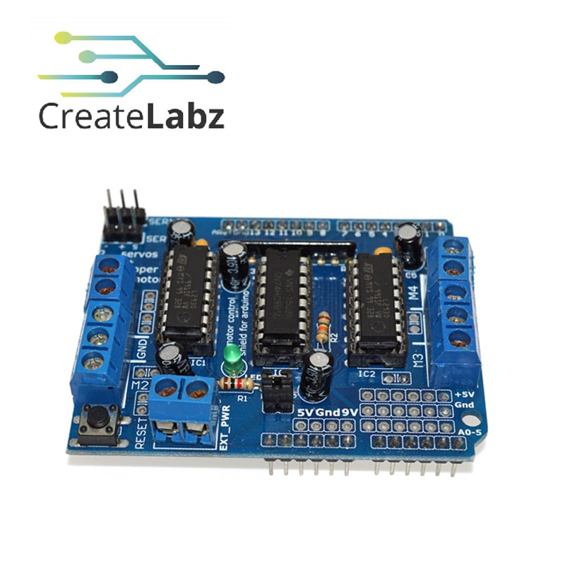 Motor Shield L293D 4DC/2-Step motors for Arduino (assembled)