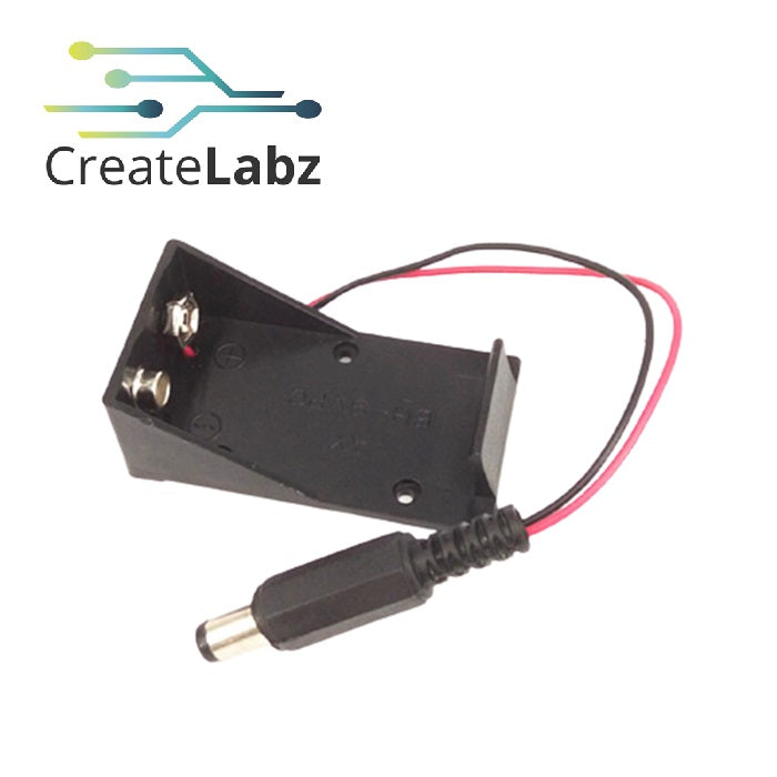 9V Battery Holder/Compartment with DC plug output