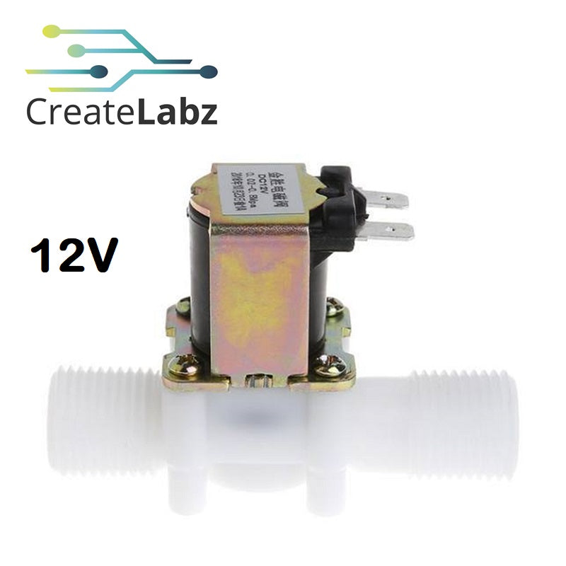 Solenoid Valve Plastic, 1/2" 12V DC/ 220V AC Water Valve