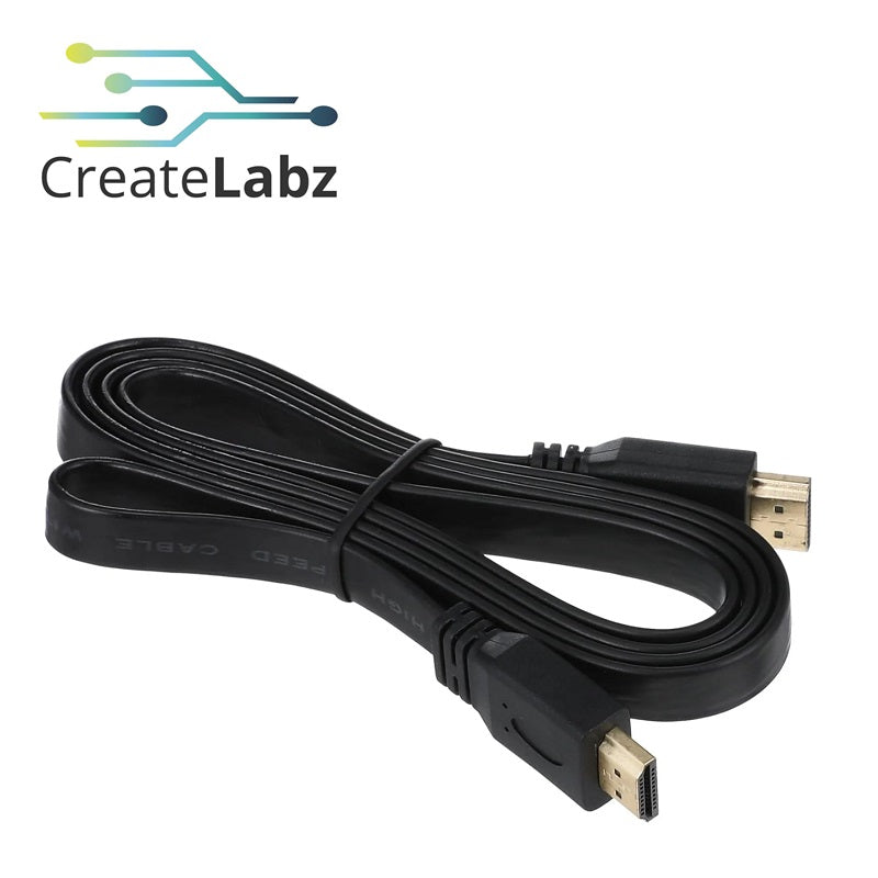 HDMI Cable, 1.5m Black, Flat Form Factor