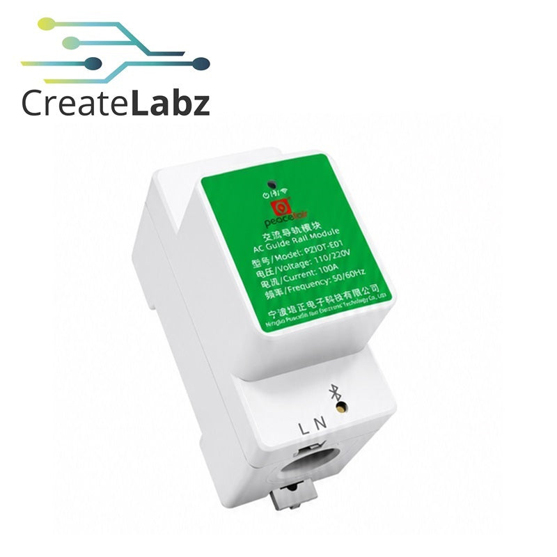 Peacefair PZIOT-E01 AC DIN Rail Module with Wifi, 70-260V/0-100A/0-22kW/0-1PF