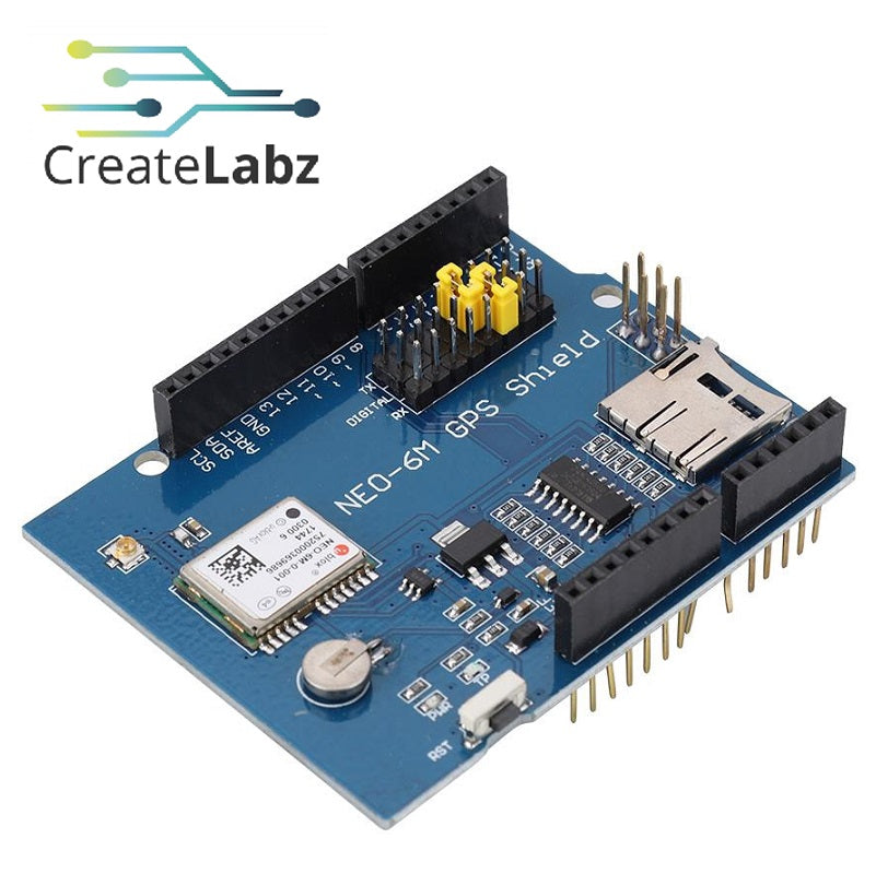 GPS Logger Shield U-Blox NEO-6M SPI-UART with Micro-SD Card Slot for Arduino