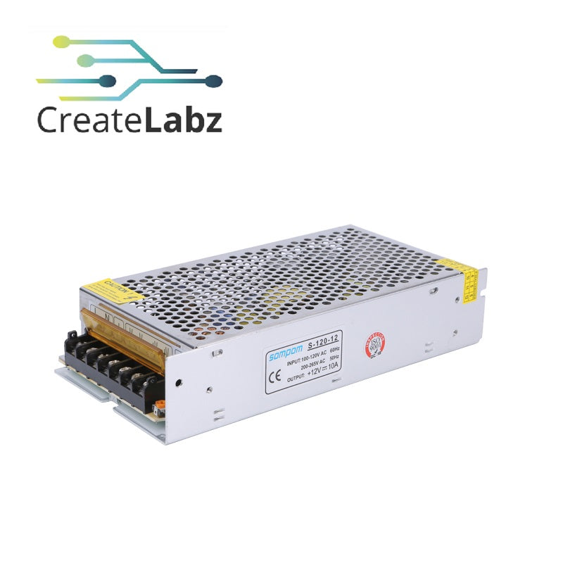 12V/10A 120W Switch-Mode Power Supply AC-to-DC 220VAC to 12VDC