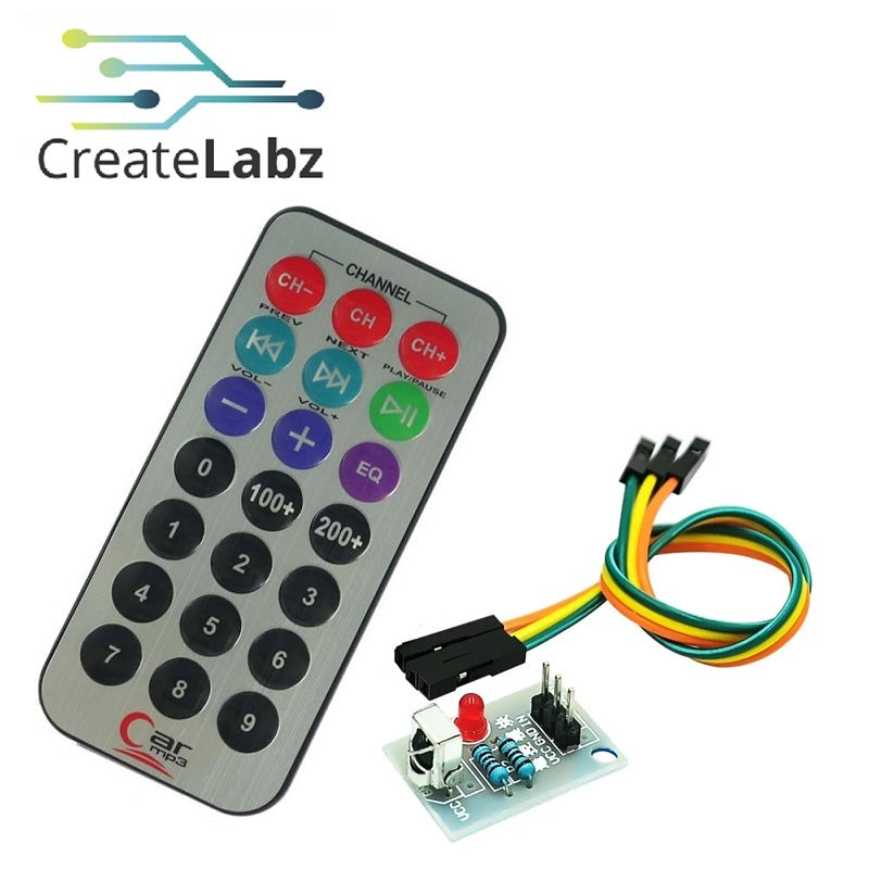 Infrared (IR) Remote Control Kit with IR receiver and connecting wires