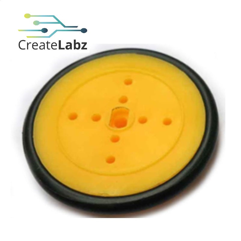Super Thin Profile wheel, 40mm Yellow for smart robot car