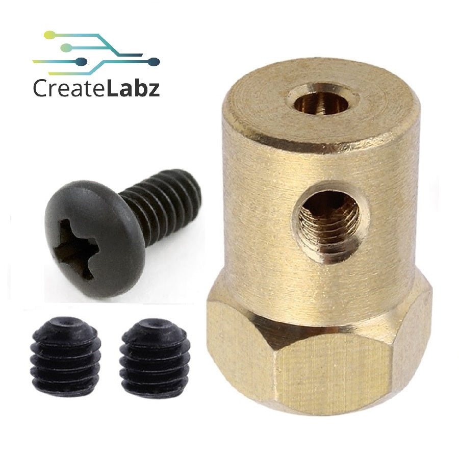 Electroplated Hexagon Coupling for Motor Shaft( option: 2,3,4,5,6,7,8 mm)