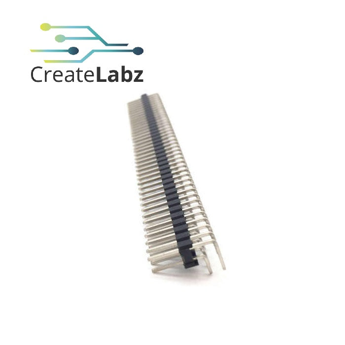 Male Pin Header Right Angle 2x40 Dual Row 2.54mm pitch