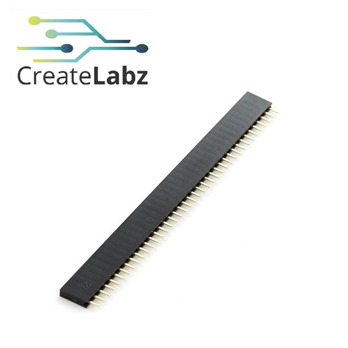 Female Pin Header Short, Single Row 1x40 pins 2.54mm pitch