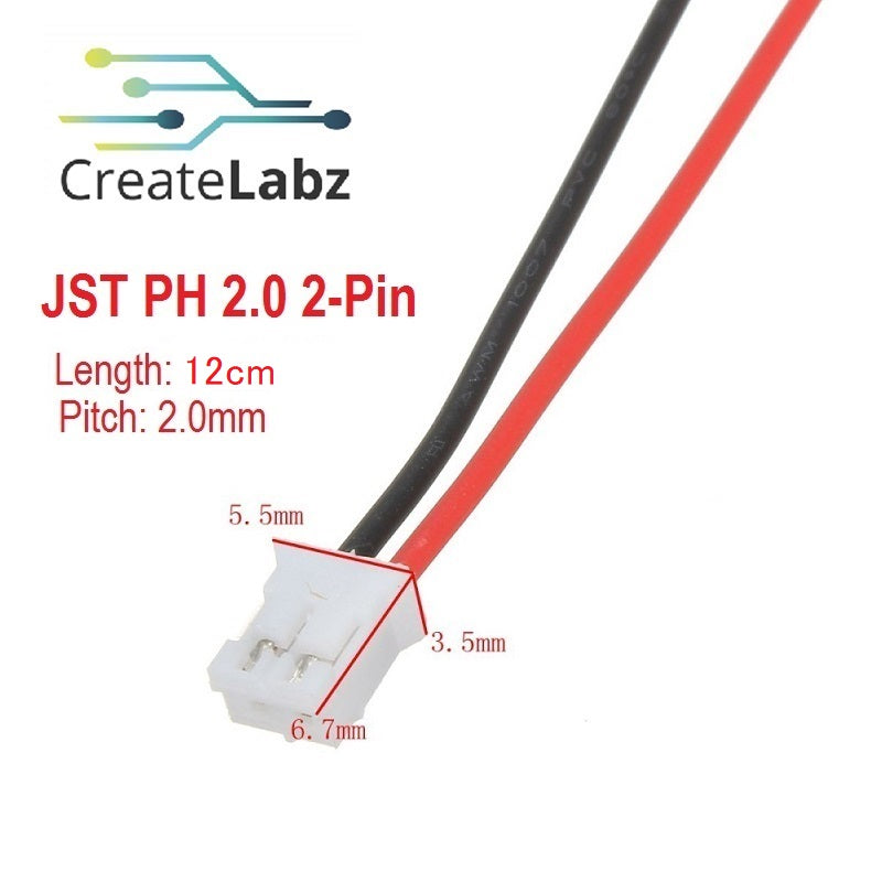 JST PH2.0 / XH2.5 Single Head Wire Connector (Option: 2pin / 3pin)
