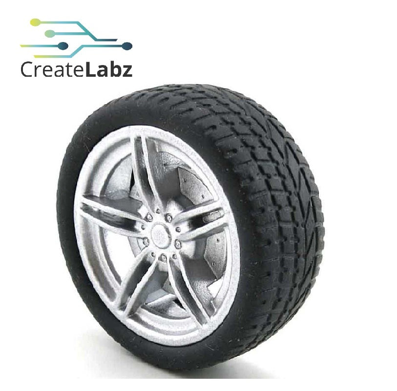 Rubber Wheel, Grey, 48mm for smart robot car