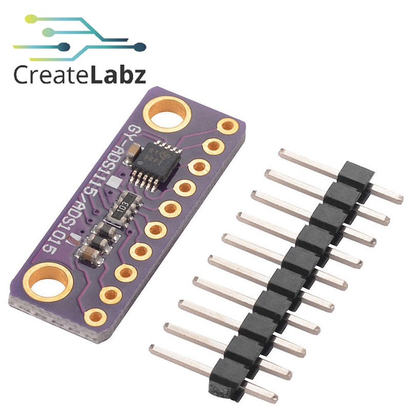 ADS1015 12-bit 4-channel Analog-to-Digital converter ADC module, I2C