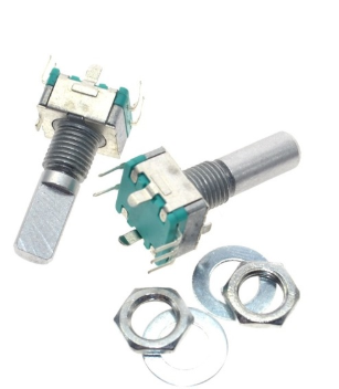 Rotary Encoder EC11 5-pin, 20mm handle length, with nut and gasket