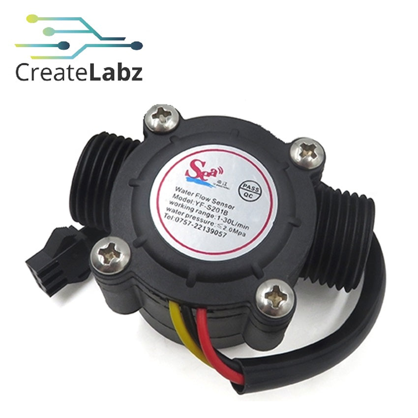 Hall Water Flow Sensor Flowmeter Water Control 1-30L/min 2.0MPa