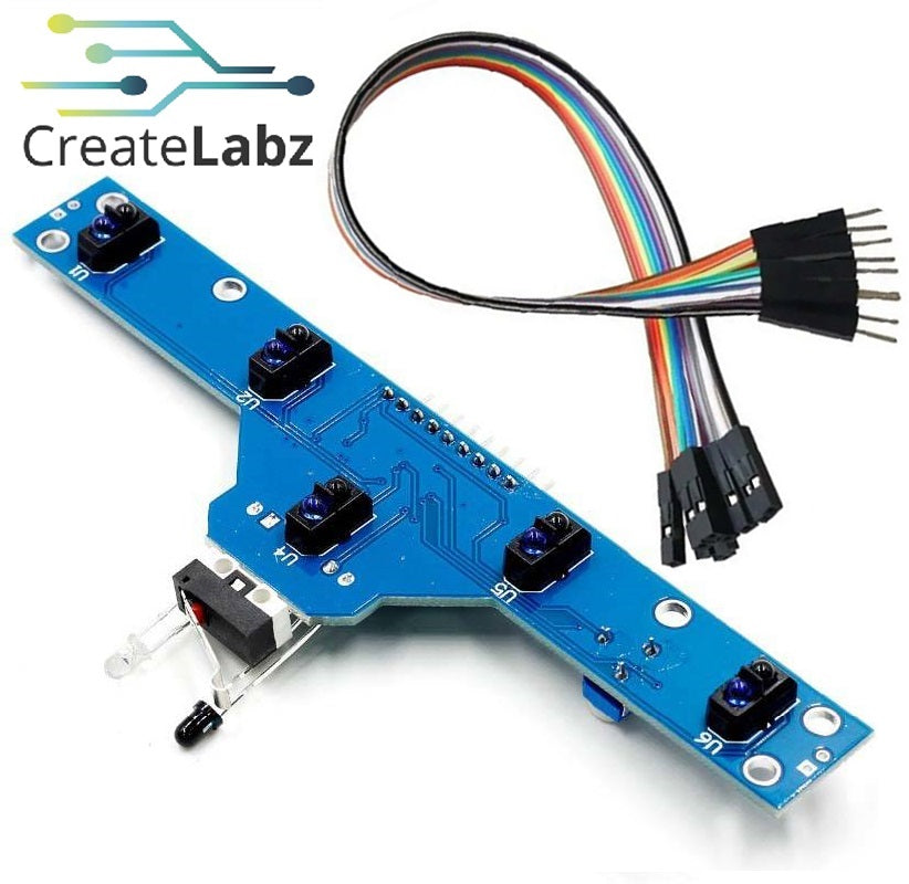 Infrared 5-Channel Line Tracking/Line Follower with Infrared Barrier Sensor and Limit Switch