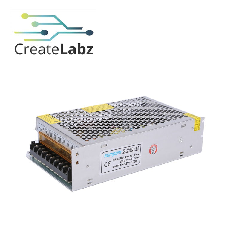 12V/20A 240W Switch-Mode Power Supply AC-to-DC 220VAC to 12VDC