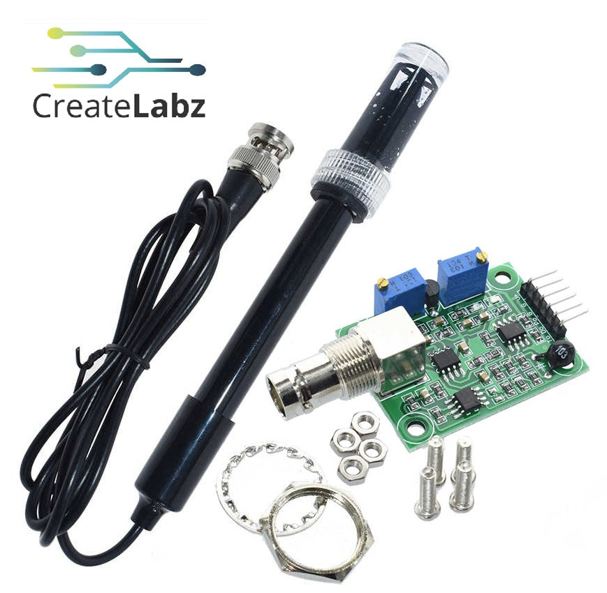 Liquid pH Sensor with BNC PH Electrode Probe For Arduino