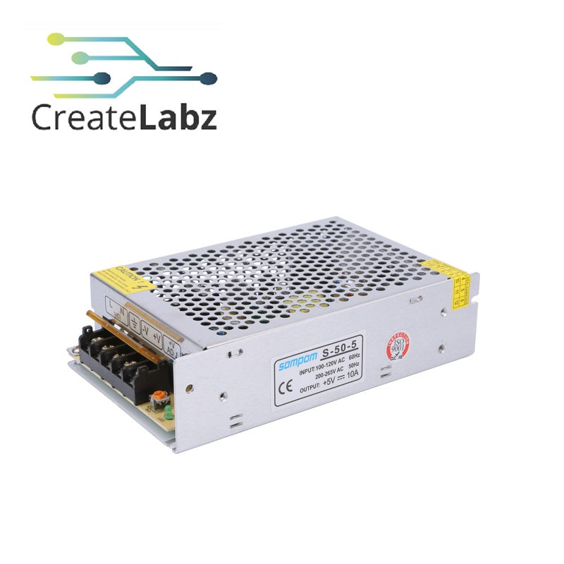 5V/10A 50W Switch-Mode Power Supply AC-to-DC 220VAC to 5VDC