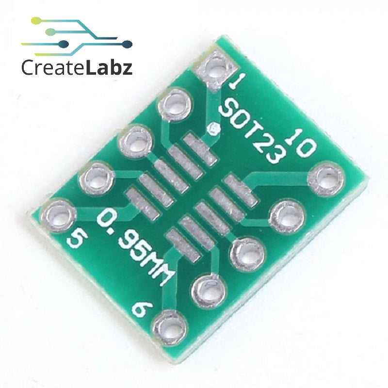 SOT23 to DIP10 and SOP10 to DIP10 Converter Adapter Board