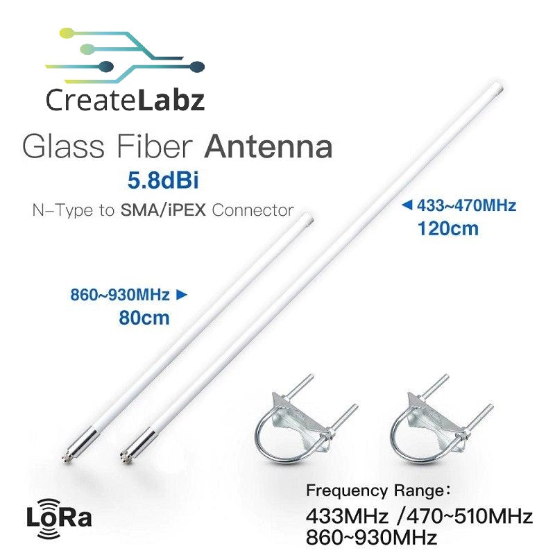 RAKWireless Fiber Glass Antenna 5.8dBi High Gain N-type to SMA ( 433Mhz / 868MHz )