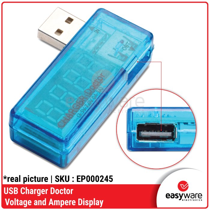 USB Charger Doctor – Tester Voltmeter Ammeter Pengukur Arus &amp; Tegangan