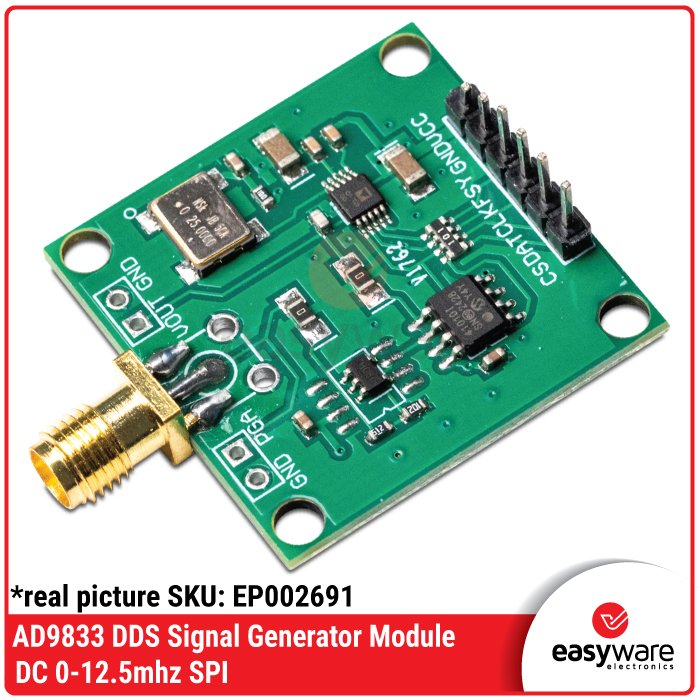 AD9833 DDS Signal Generator Module 0-12.5MHz SPI – Programmable Waveform