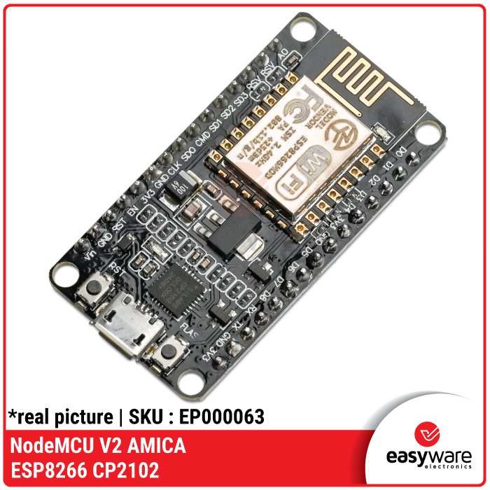 NodeMCU V2 AMICA ESP8266 CP2102 – Modul WiFi Development Board IoT MicroUSB