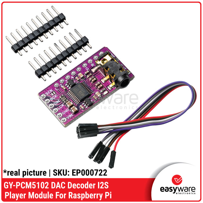 GY-PCM5102 DAC Decoder I2S Player Module PCM5102A Audio for Raspberry Pi ESP32 Arduino