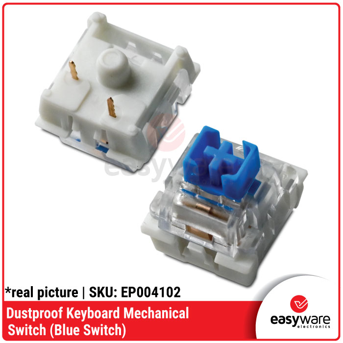 Mechanical Keyboard Switch Blue Clicky Tactile 3-Pin Dustproof RGB Compatible Switch Keyboard Mekanikal