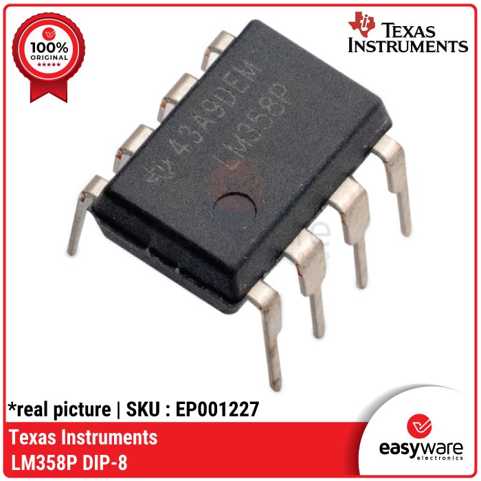 Texas Instruments LM358P – Dual Operational Amplifier (Op-Amp) IC LM358 P DIP-8 ORIGINAL