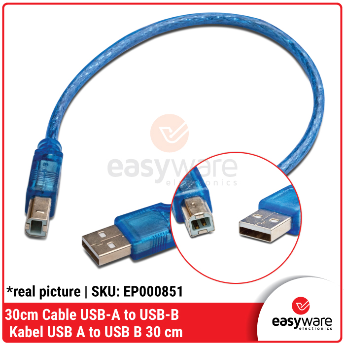 KABEL ARDUINO UNO MEGA 30CM USB A TO USB B