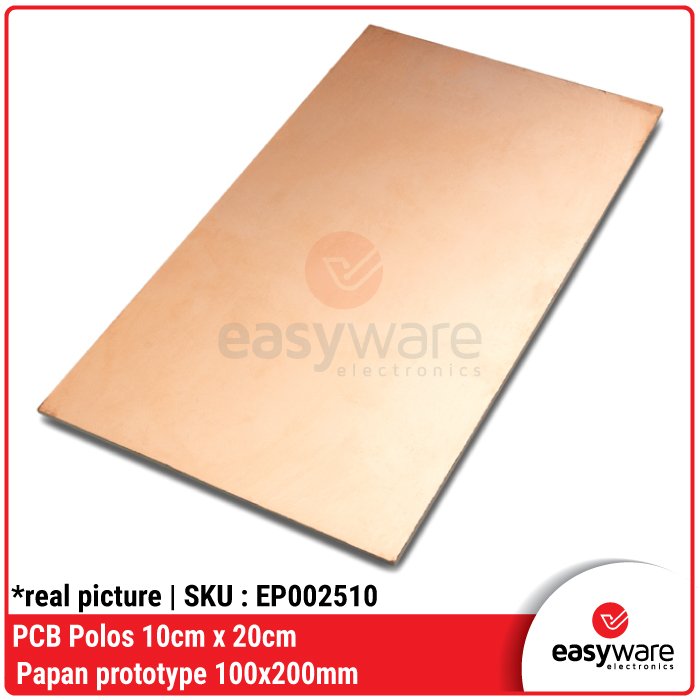 Papan Sirkuit Cetak (PCB) Polos Satu Sisi KB White 10 cm x 20 cm – untuk Prototipe dan Perakitan Elektronika