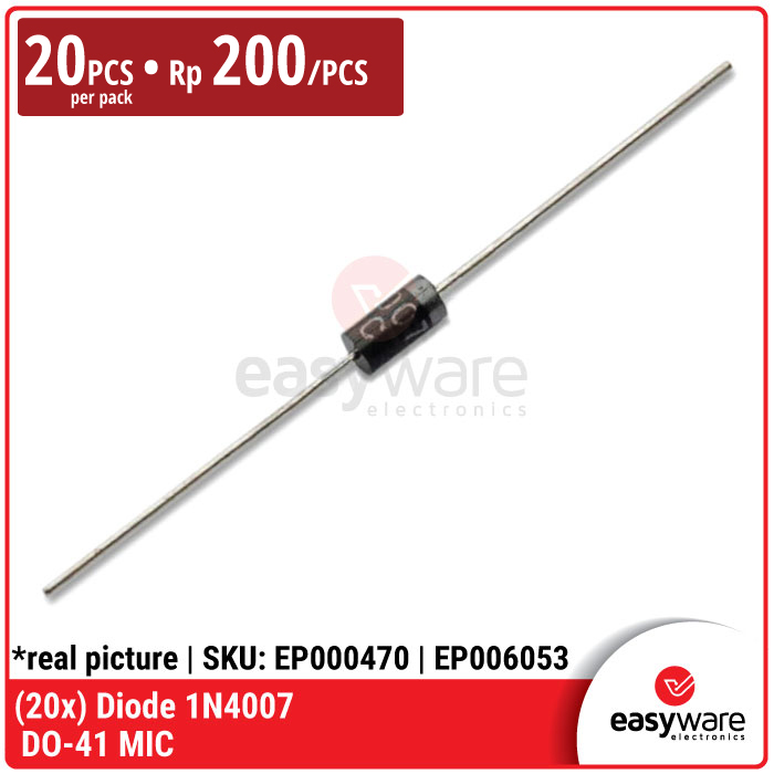 [20 PCS] DIODE 1A 1N4007 DO-41 Diodes 1N4007 DIODA 1N4007 DO41