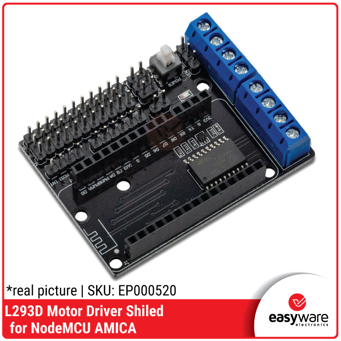 L293D Motor Driver Shield for NodeMCU ESP8266 - Modul Robotik WiFi