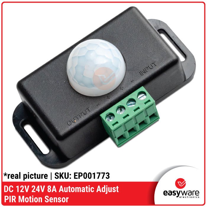 PIR Sensor Switch 12V-24V 8A – Detektor Gerakan Otomatis untuk Lampu LED & Aplikasi DC